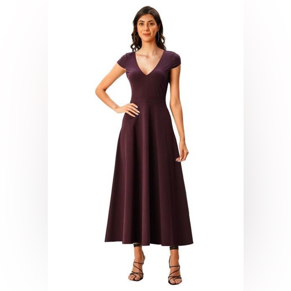 Cotton Jersey Fit-And-Flare Dress